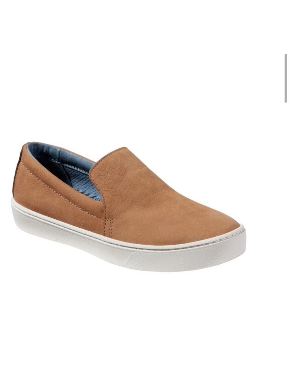 L.L. Bean Women's Eco Bay Leather Slip On Sneaker Brown Women's Size 9 NEW